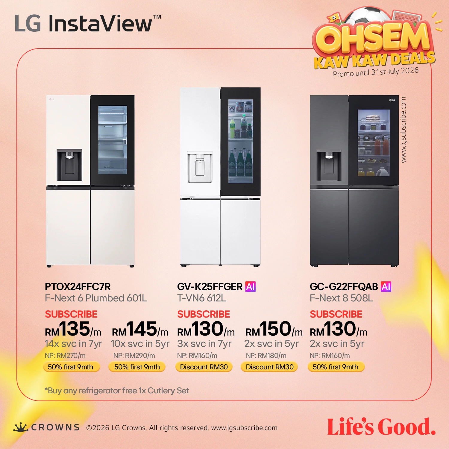 LG Side-by-Side - Refrigerator