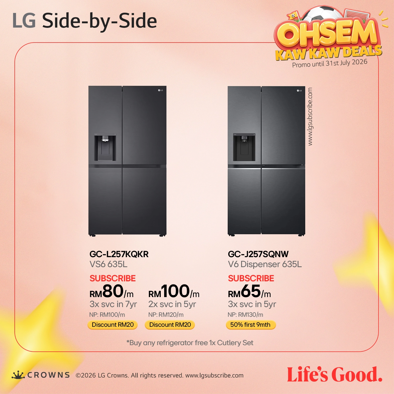 LG Top Freezer, LG Multi-Door - Refrigerator