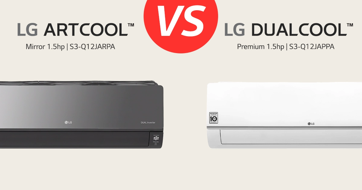 LG DUALCOOL Premium White vs LG ARTCOOL Mirror